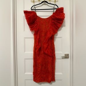 Red Tadashi Shoji Party Dress